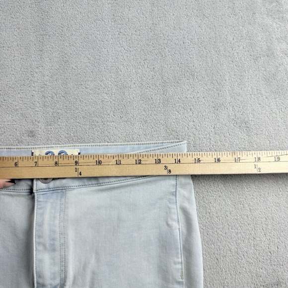 We The Free Jeans Womens 28x26 Blue Denim Super Flare Raw Fray Retro Bell Bottom - Picture 3 of 16